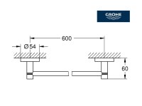 MEDIDAS TOALLERO LAVABO 60cm ESSENTIALS GROHE